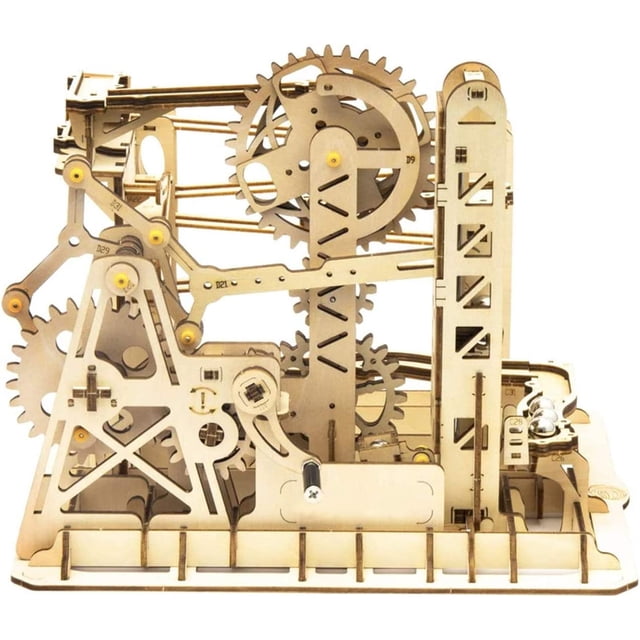 Marble Run 3D Wooden Puzzle Roller Coaster Mechanical Model Self Craft Deco Education Gift