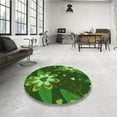 thumbnail image 4 of Ahgly Company Machine Washable Indoor Rectangle Transitional Dark Forest Green Area Rugs, 4' x 6', 4 of 7