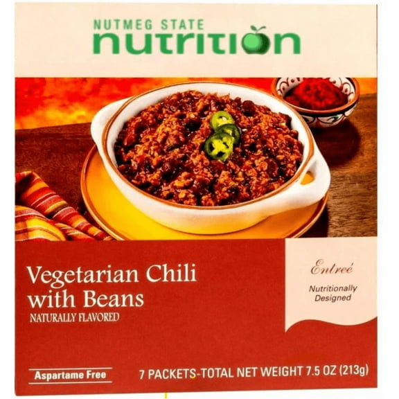 Nutmeg State Nutrition – High Protein Entree, 7 Servings Per Box (Vegetarian Chili with Beans)