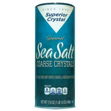 Superior Crystal Gourmet Mediterranean Sea Salt, Course Crystals, 17.6oz