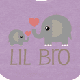 thumbnail image 4 of Inktastic Lil Bro Matching Elephant Boys Baby Bib, 4 of 4