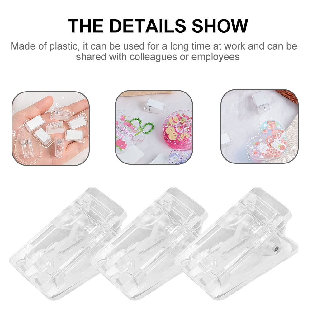 50Pcs Clear Plastic Clips For Hanging Photos