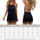 thumbnail image 2 of Body Ajustado Fringe Bodycon Body Cuello redondo Overol Playsuit Clubwear Traje (Negro XS) Kuymtek para Mujer Negro T S, 2 of 6