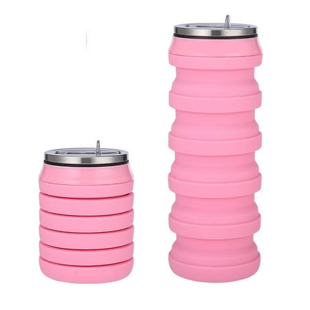 

GiliGiliso Silicone Collapsible Water Bottles 480ml Portable Foldable Expandable Water Bottle Sports Cups Leak Proof And Reusable For Outdoor Activities Travel 480ml