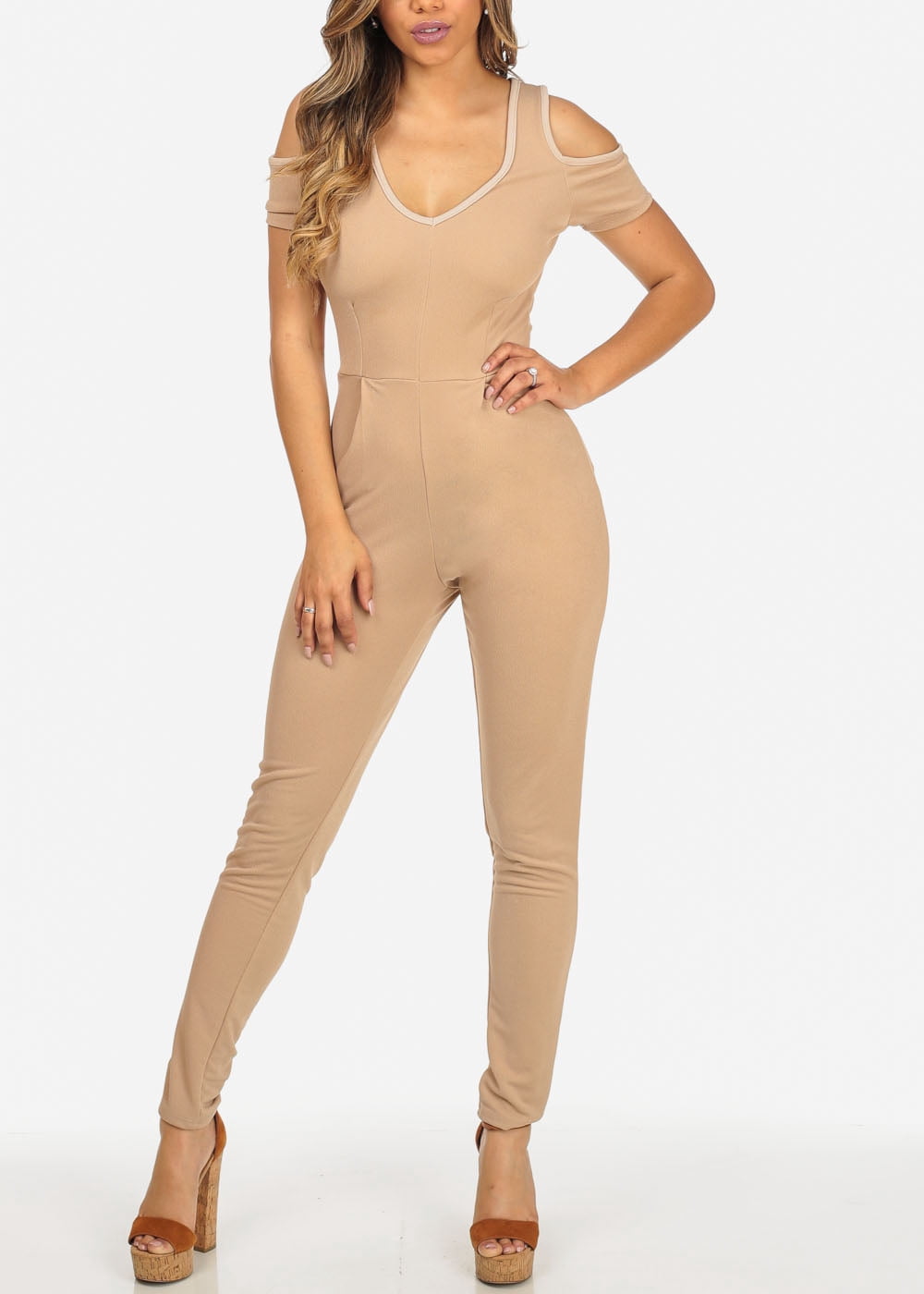 Womens Juniors Evening Wear Khaki Cold 