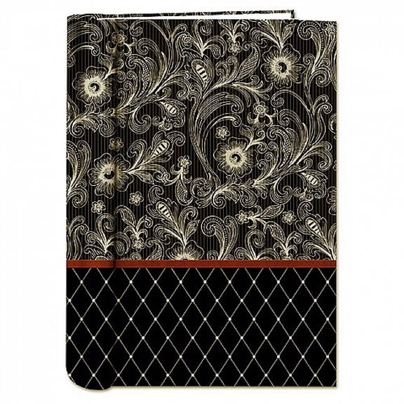 Spiral BOUND 3-Up Bi-Directional PEWTER ETCHINGS Memo Pocket album - 4x6