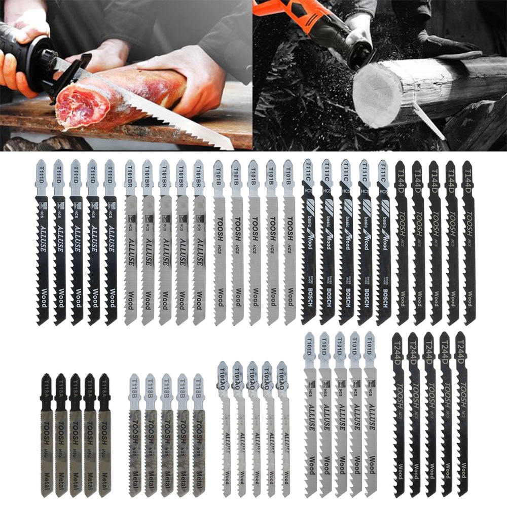 5PCS T-Shank Jig Saw Blade Set T101AO Jigsaw Blades for Metal Wood Plastic Hot 