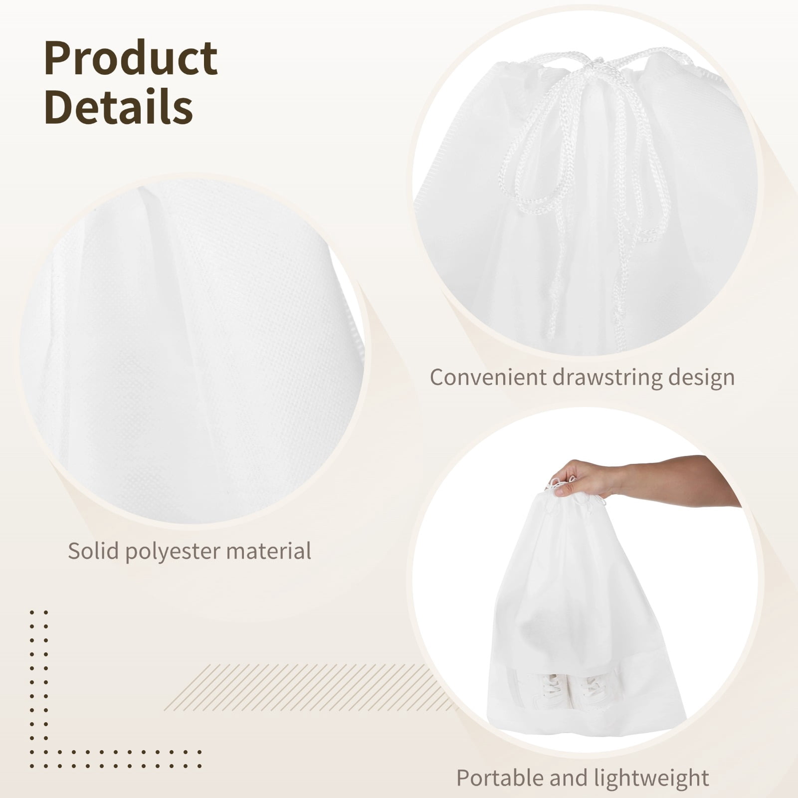 30 Pack Clear Window Dust Bags - Drawstring Shoe & Handbag Storage Pouches for Travel, Seasonal Closet Organization (12.6*17.32")