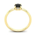 thumbnail image 3 of SuperJeweler 1/2 Carat Rose Cut Black and White Diamond Ring In 14 Karat Yellow Gold For Women, 3 of 6