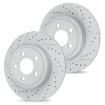 R1 Concepts Drilled and Slotted Carbon Coated Disc Brake Rotor Set WBPN1-27024