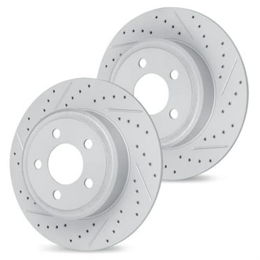 R1 Concepts Drilled and Slotted Carbon Coated Disc Brake Rotor Set WBPN1-03043