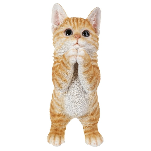 Estatua de gatito atigrado de Figurine Hi-Line Gift Ltd 87703-A