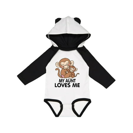 

Inktastic My Aunt Loves Me Gift Baby Boy or Baby Girl Long Sleeve Bodysuit