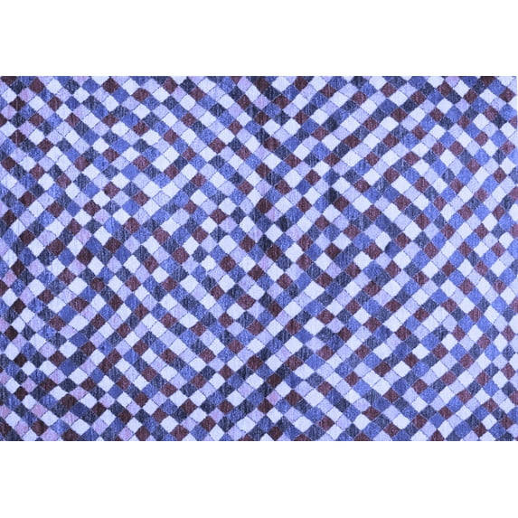 Ahgly Company Indoor Rectangle Abstract Blue Contemporary Area Rugs, 5' x 8'