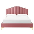 thumbnail image 6 of Modway Olivia Queen Performance Velvet Polyester Platform Bed in Dusty Rose, 6 of 11