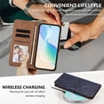 thumbnail image 4 of Phone Case for Motorola Moto G Play 2026, Flip Wallet PU Leather Case with Card Holder, Magnetic Closure Protective Cover,Blue,For Moto G Play 2026​, 4 of 7