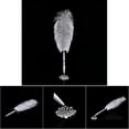 thumbnail image 5 of 2 Colours Ostrich Feather Wedding Quill Signing Ballpoint Pen Metal Holder for Wedding Ceremony or Reception (Silver Base), 5 of 5