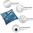 thumbnail image 4 of BANET Blue Sea Square Throw Pillow Covers , Cartoon Sharks Decorative Couch Pillowcase with Hidden Zipper,Print Throws Cushion Cover for Home Farmhouse 24x24in, 4 of 5