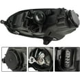 thumbnail image 6 of OTTULUR Headlight Assembly Replacement for Jetta 2006-2009 Halogen Black Headlights Lamp Set Driver ＆ Passenger Side, 6 of 7