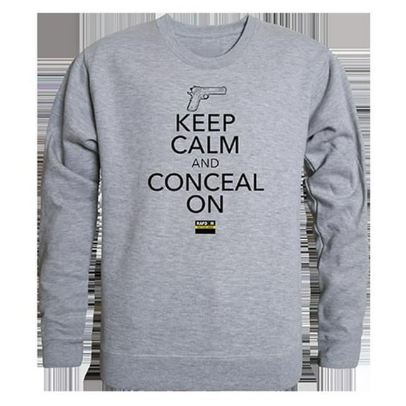 Conceal on Graphic Crew Neck Sweatshirt, Heather Grey - 2X