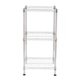 thumbnail image 6 of QXDRAGON 3-Tier Wire Shelving, Adjustable Storage Rack Tower for Bathroom Kitchen 13.78" x 13.78" x 27.56", Silver, 6 of 8