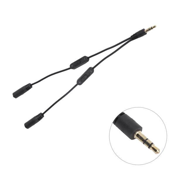 Cable De Adaptador De Auriculares, Estéreo De 3.5 Mm A Doble Cable Del Convertidor Del Convertidor De Auriculares Estéreo Para Audio Para El Adaptador De Auriculares Para