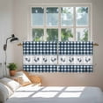 thumbnail image 3 of Farmhouse Blue Plaid Tier Curtains 36 Inch Length, Vintage Country Cock Checkered Cafe Short Curtains for Bathroom Over Sink, Small Kitchen Curtain Light Filtering Tiered Drapes 2 Panels 27.5"Wx36"L, 3 of 8