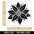 thumbnail image 2 of Poinsettia Flower Christmas Self-Inking Rubber Stamp Ink Stamper - Red Ink - Small 1 Inch, 2 of 7