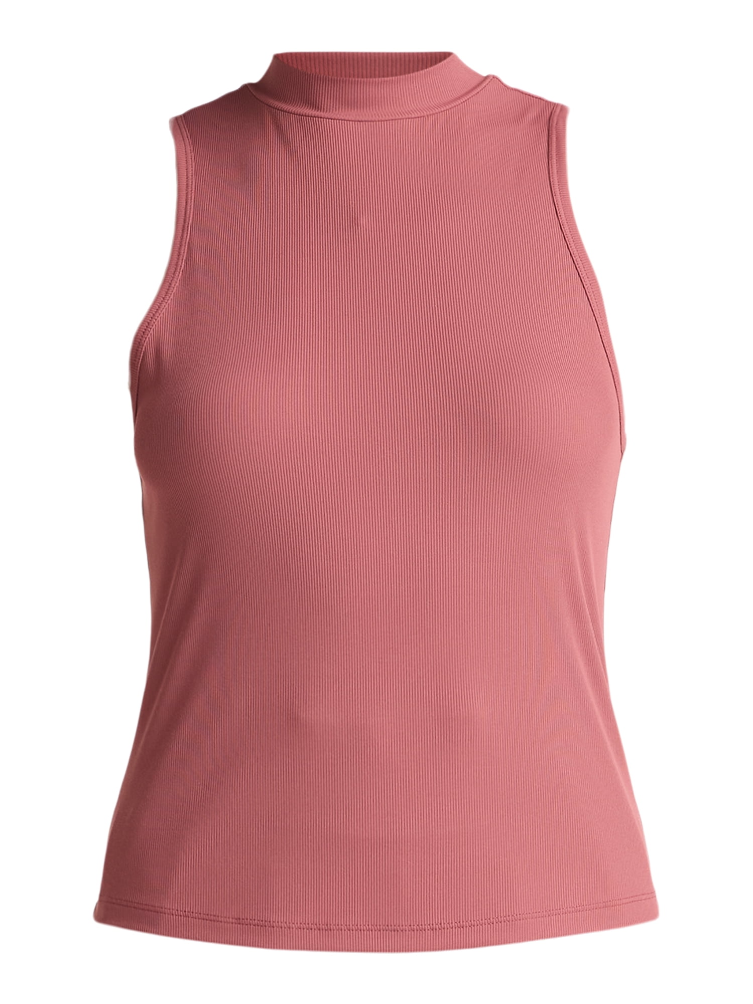 Avia Women's Ribbed Mock Neck Tank Top, Sizes XS-XXXL