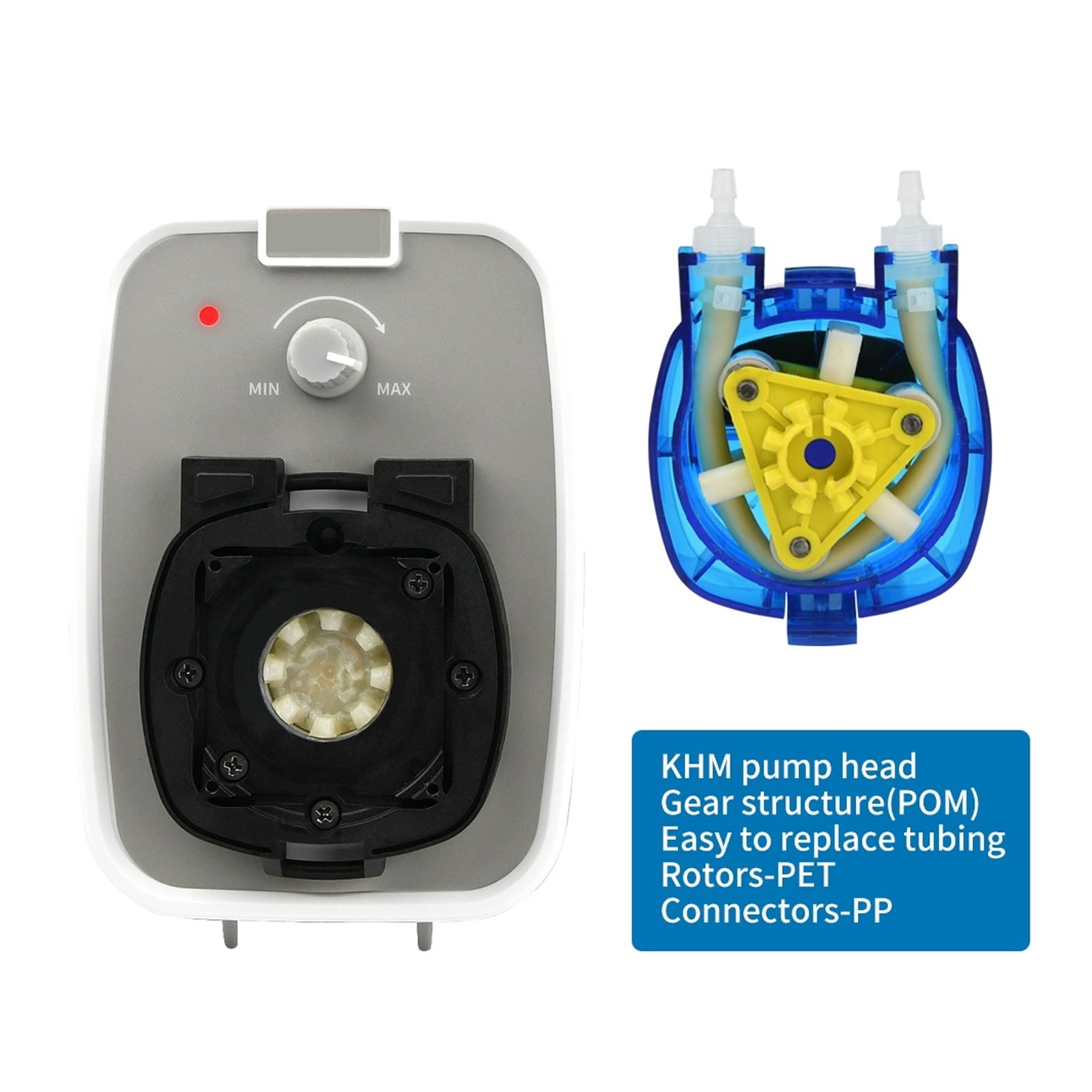 520ml/min KCPA600 Peristaltic Pump 24V 4mmX7.2mm With Adjustable Flow Rate Control Gear Structure Dosing Pump ,Easy to Operate