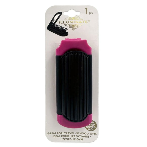 Illuminate brosse et mirroir pliante Illuminate brosse et mirroir pliante de voyage