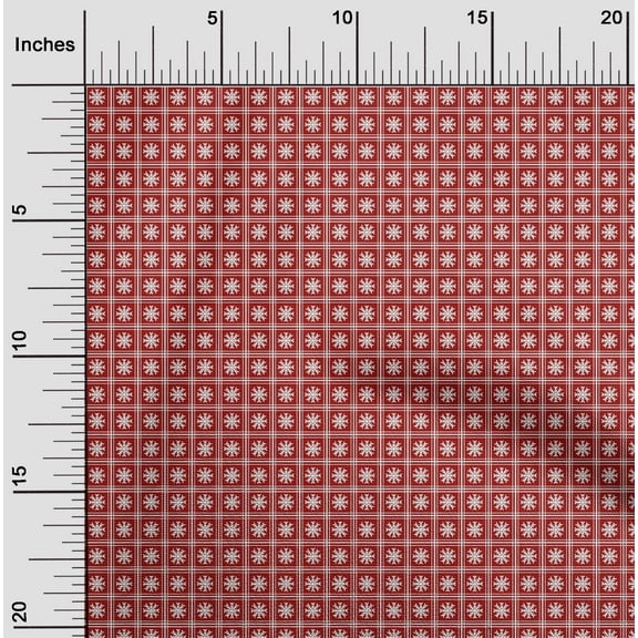 oneOone Polyester Spandex Maroon Fabric Merry Christmas Diy Clothing Quilting Fabric Print Fabric By Yard 56 Inch Wide