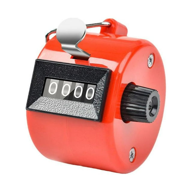 Portable 4-Digit Hand Tally Counter for Fitness Sports and Inventory PP Plastic Mini Exercise Clicker