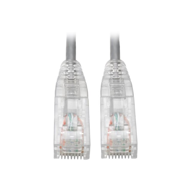 Eaton Tripp Lite Series Cat6 Gigabit Snagless Slim UTP Ethernet Cable (RJ45 M/M), PoE, Gray, 6-in. (15.24 cm) - Patch cable - RJ-45 (M) to RJ-45 (M) - 6 in - UTP - CAT 6 - molded, snagless, stranded - gray