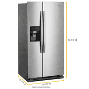 WHIRLPOOL WRS315SDHM side by side freestanding refrigerator