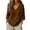 66# Coffee, variant on Womens Summer Gauze Tops Casual Linen Cotton Tunic Blouse 3/4 Sleeve V Neck Peasant Shirts Beach Vacation Tees Light pink S