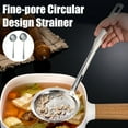 Postuois 1 Pair Stainless Steel Fine Mesh Skimmer Spoons Easy to Clean