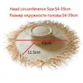 thumbnail image 4 of 2022 Natural Raffia Straw Hat Summer Hat Women Large Wide Brim Sun Protection Sun Hats Lady Gilrs Holiday Panama Beach Hat, 4 of 9