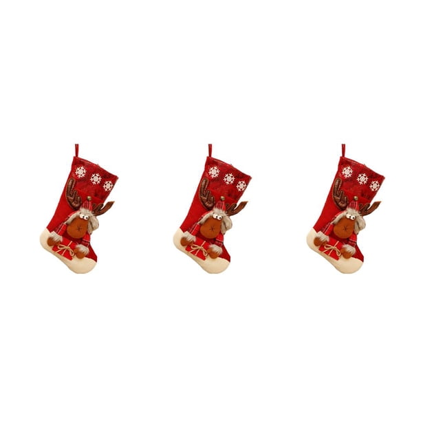 Bearachild Colgante de calcetín de Navidad Calcetín Dulce Snack Colgando Bolsa de regalo Fiesta Año nuevo Adorno Familia Chimenea Árbol Estilo Type1 NO1 Bearachild CBP162484