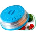 thumbnail image 2 of Microwave Plate Cover 10.5" Round Vented Collapsible Splatter Proof With Easy Grip Handle Dishwasher-Safe, BPA-Free Silicone & Plastic by (Blue), 2 of 5