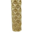 thumbnail image 5 of DecMode 34", 29", 25"H Geometric Tall Distressed Metallic Gold Metal Vase with 3D Triangle Patterns, Set of 3, 5 of 13