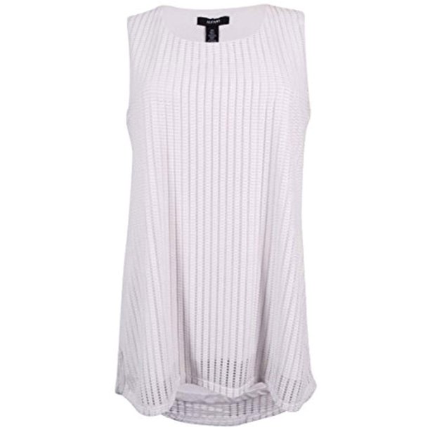 Blusa con textura Alfani para mujer blanca extragrande