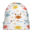 thumbnail image 7 of Xecao Colorful Crabs Print Beanie Knitted Hat for Men Women, Winter Fashion Knit Cuffed Caps Unisex, 7 of 7