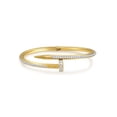 thumbnail image 1 of Brazalete en forma de clavo con zirconia de oro laminado, 1 of 8