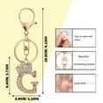 thumbnail image 4 of Stylish Metal Alphabet Letter Keychain Fashion Jewelry Accessory for Bags and Personal Items with Exquisite Encrusted Detailing, 4 of 5