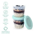 thumbnail image 4 of Bentgo Prep - 20 Piece 16 fl oz Leak-Proof Deli Containers with Lids, Food Storage for Meal Prep, Twist-Top, Reusable & BPA-Free, Stackable, Microwave, Freezer, & Dishwasher Safe (Sea Blue), 4 of 6