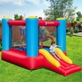 thumbnail image 2 of OLAKIDS Inflatable Bounce House with Blower, 3 in 1 Kids Jumping Castle with Large Bouncing Area, Slide, Basketball Rim, Inflatable Obstacle Course with Carry Bag, Repair Kit (with 480W Blower), 2 of 9