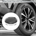 thumbnail image 2 of Unique Bargains 4 Pcs Wheel Center Caps Hub Caps Rim Center Caps 2.76" 2.95" Wheel Caps Hubcap Center Covers with Carbon Fiber Pattern Plastic 4 Clips Silver Tone, 2 of 6