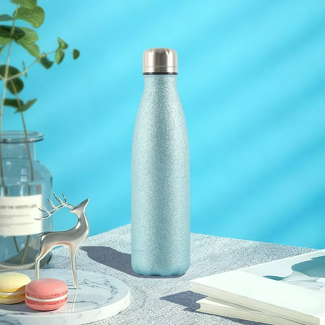 Lunxisen 2 Pcs Bouteilles d'Eau en Acier Inoxydable, Bouteille d'Eau de Sport en Métal Réutilisable Garde la Boisson Chaude et Froide, Bouteille d'Eau Isolée à Double Paroi sous Vide en Forme de Cola pour Camping Gym