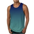 thumbnail image 2 of VBTAPA Gradient Color Tank Tops for Men Casual Stylish Palm Tree Graphic Beach Hawaiian Shirt Sleeveless Muscle Gym Tops Todays Daily Sales Light Blue L, 2 of 5